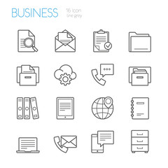 bussines line icons