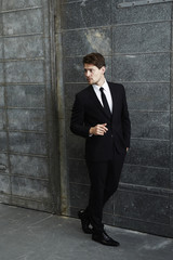 Businessman looking in sharp suit
