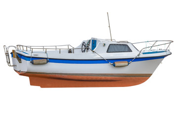Naklejka premium fishing boat Isolated on white background