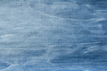 Closed up of blue denim jeans texture