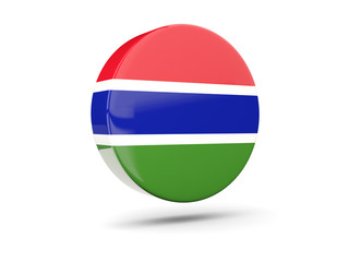 Round icon with flag of gambia