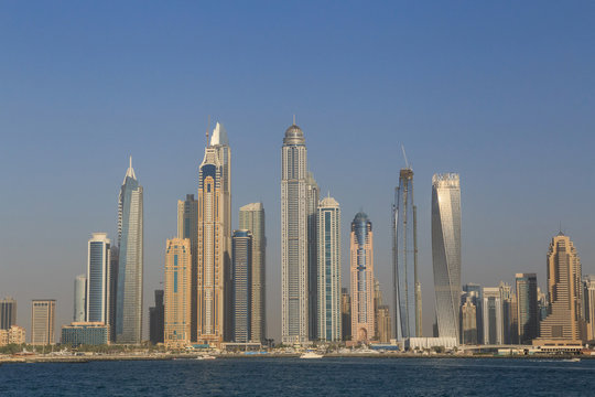 towers of district Marina in Dubai