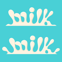 Milk splash word