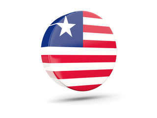 Round icon with flag of liberia