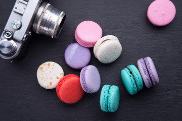 delicious French dessert macarons
