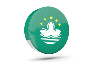 Round icon with flag of macao