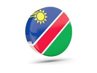 Fototapeta premium Round icon with flag of namibia