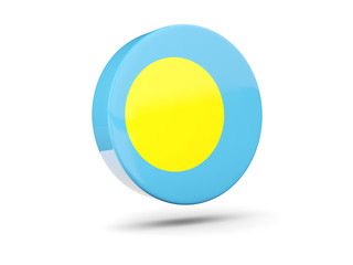 Round icon with flag of palau