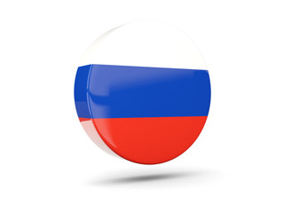 Round icon with flag of russia