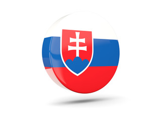 Fototapeta premium Round icon with flag of slovakia