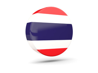 Round icon with flag of thailand