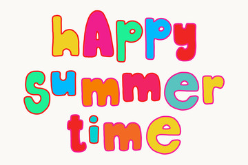 Bright Summer time lettering