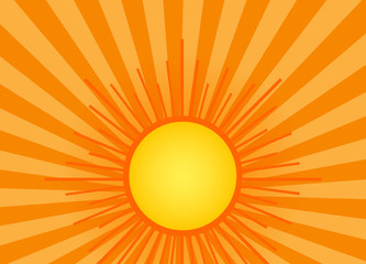 Sun on the sky background