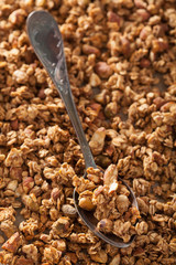homemade healthy granola background