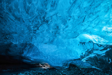 An amazing glacial ice cave in Iceland