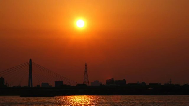 4K・川と夕日_3-299