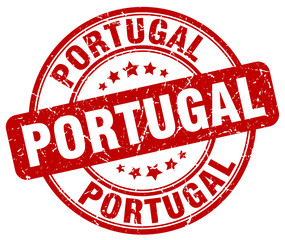 Portugal red grunge round vintage rubber stamp