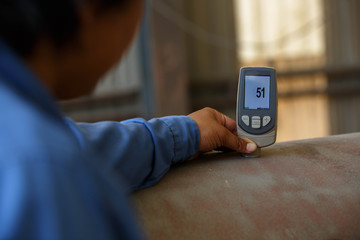 inspection surface profile after sand blasting