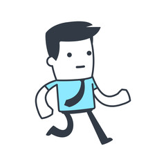 Funny Character Businessman Line art style