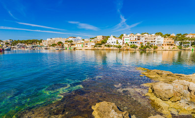 Spain Majorca beautiful view of the coastline Porto Petro