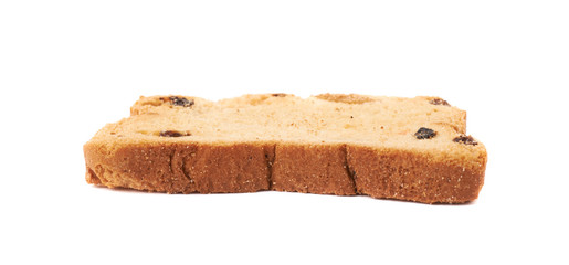 Single rusks isolated over the white background