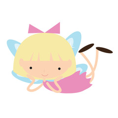 Cute garden fairy vector illustration
