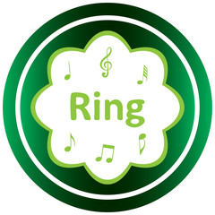 Green icon music ring