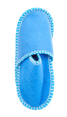 Pair of house slippers isolated over white background