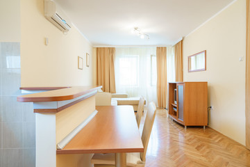 Interior of a living room in a guest house