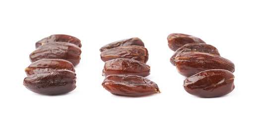 Date fruit over isolated white background surface