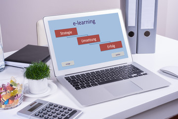 e-learning auf dem Computer