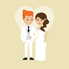 Obraz na płótnie Canvas Married design. Wedding icon. Colorful illustration , vector