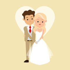 Married design. Wedding icon. Colorful illustration , vector