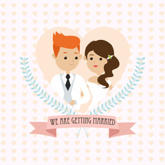 Married design. Wedding icon. Colorful illustration , vector