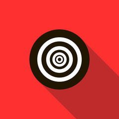 Paintball target icon, flat style