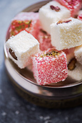 Almond and Rose Turkish delight