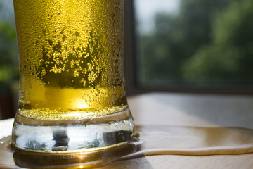 intoxicating beer in a glass
