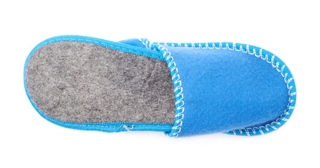 Pair of house slippers isolated over white background