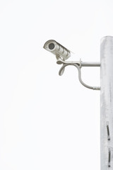 The closed circuit camera isolated on white background