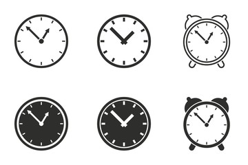 Clock icon set