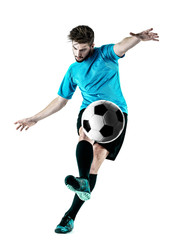 Fototapeta premium Soccer player Man Isolated