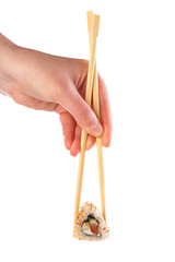 Roll the delicious sushi