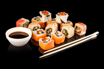 Roll the delicious sushi