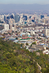 Fototapeta premium Santiago city view