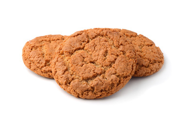 Oatmeal cookies isolated on white
