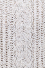White knitting wool texture