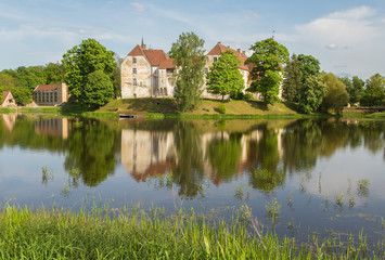 Fototapeta na wymiar Jaunpils castle in Latvia.