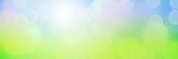 bright dreamy bokeh effects in shades of white, green and blue