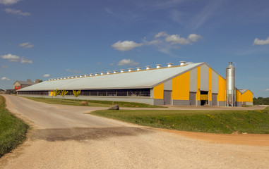 Milk farm in countryside