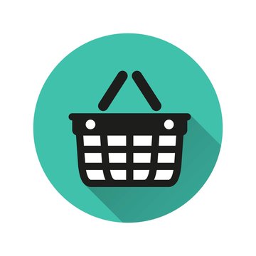 Shopping basket - vector icon